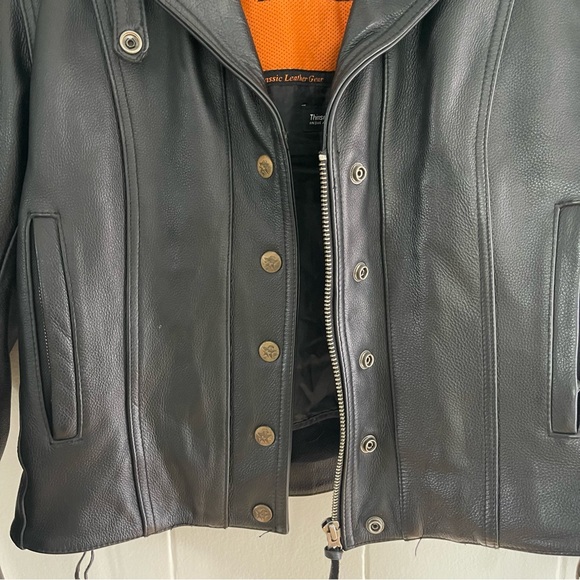 First Manufacturing Co. Classics Leather Gear Motorcycle Jacket M - Picture 3 of 10